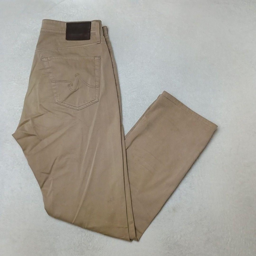 AG Adriano Goldschmied Jeans Mens 33x32 Beige Everett Slim Straight 5-Pocket